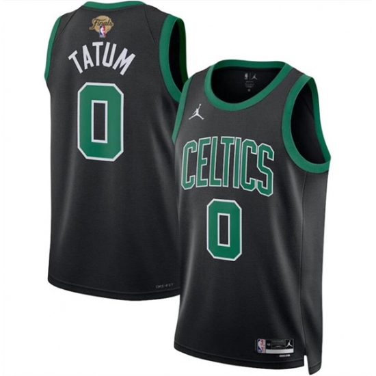 Men's Boston Celtics #0 Jayson Tatum Black 2024 Finals Statement Edition Stitched Basketball Jersey - Ujersey