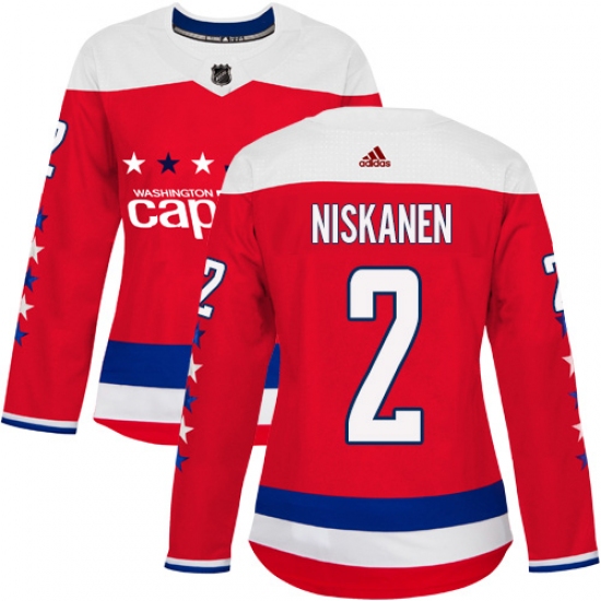 Women's Adidas Washington Capitals #2 Matt Niskanen Authentic Red Alternate NHL Jersey - Ujersey