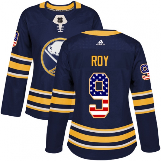 Women's Adidas Buffalo Sabres #9 Derek Roy Authentic Navy Blue USA Flag Fashion NHL Jersey - Ujersey