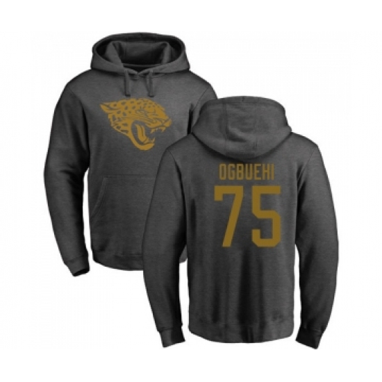 Football Jacksonville Jaguars #75 Cedric Ogbuehi Ash One Color Pullover Hoodie - Ujersey