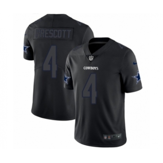 Men's Nike Dallas Cowboys #4 Dak Prescott Limited Black Rush Impact NFL Jersey - Ujersey