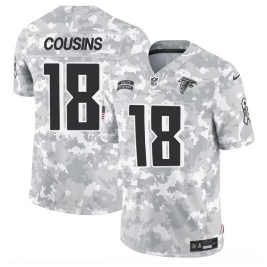 Youth Atlanta Falcons #18 Kirk Cousins 2024 F U S E Arctic Camo Salute To Service Limited Stitched Football Jersey - Ujersey