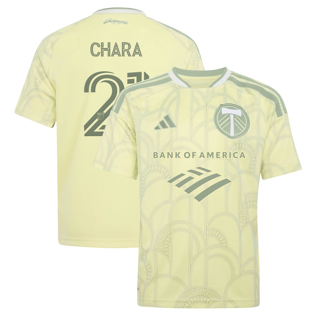 Youth Portland Timbers Diego Chara adidas Yellow 2026 Civic Stadium Kit Replica Jersey - Ujersey