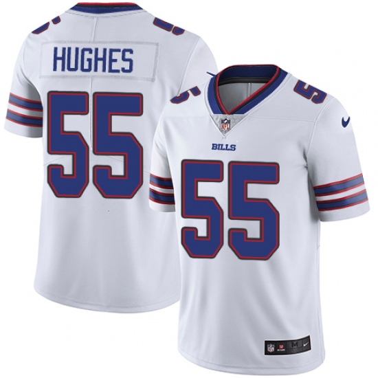 Men's Nike Buffalo Bills #55 Jerry Hughes White Vapor Untouchable Limited Player NFL Jersey - Ujersey