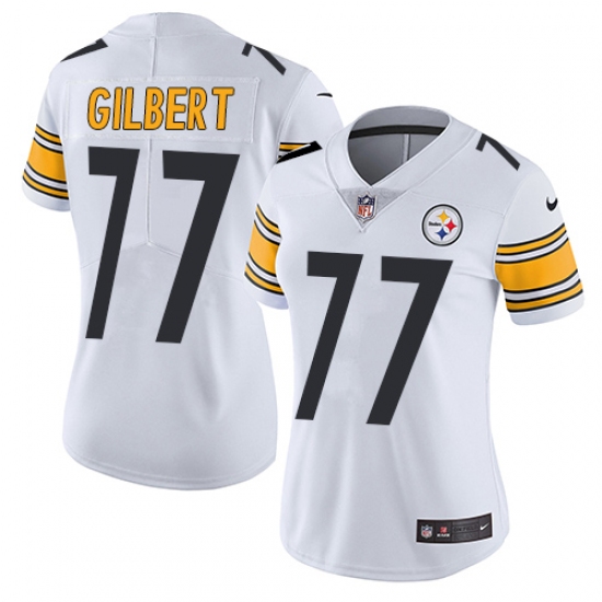 Women's Nike Pittsburgh Steelers #77 Marcus Gilbert Elite White NFL Jersey - Ujersey