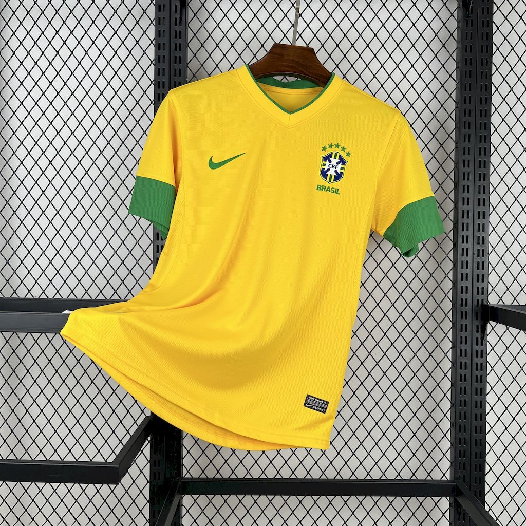 Brazil Retro Jersey Custom Home Soccer Jersey 2012 - ujerseystore