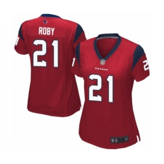 Women's Houston Texans #21 Bradley Roby Game Red Alternate Football Jersey - Ujersey