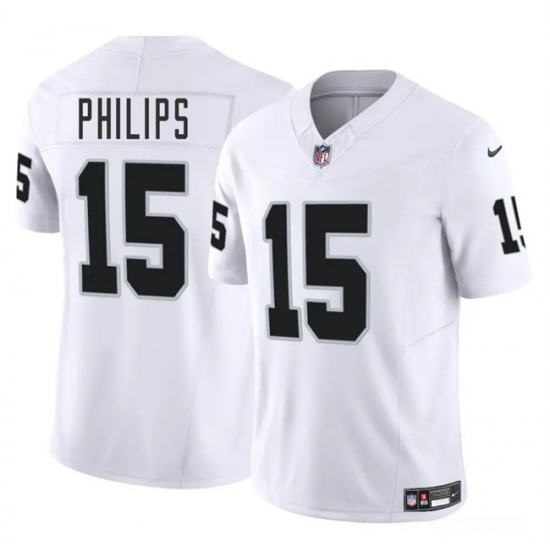 Men's Las Vegas Raiders #15 Kyle Philips White 2025 F.U.S.E. Vapor Football Stitched Jersey - Ujersey
