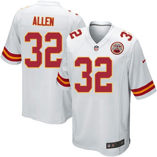 Men's Nike Kansas City Chiefs #32 Marcus Allen Game White NFL Jersey