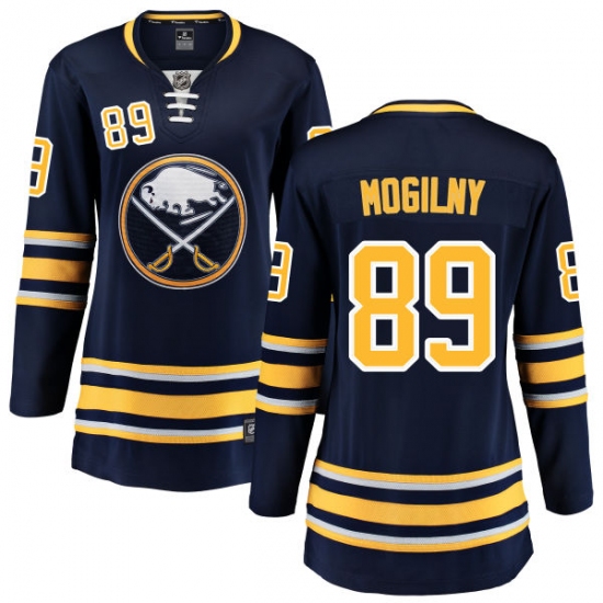 Women's Buffalo Sabres #89 Alexander Mogilny Fanatics Branded Navy Blue Home Breakaway NHL Jersey - Ujersey