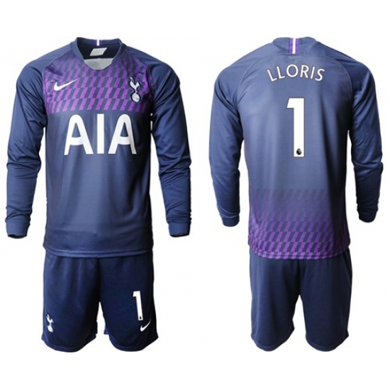 Tottenham Hotspur #1 LLORIS Away Long Sleeves Soccer Club Jersey