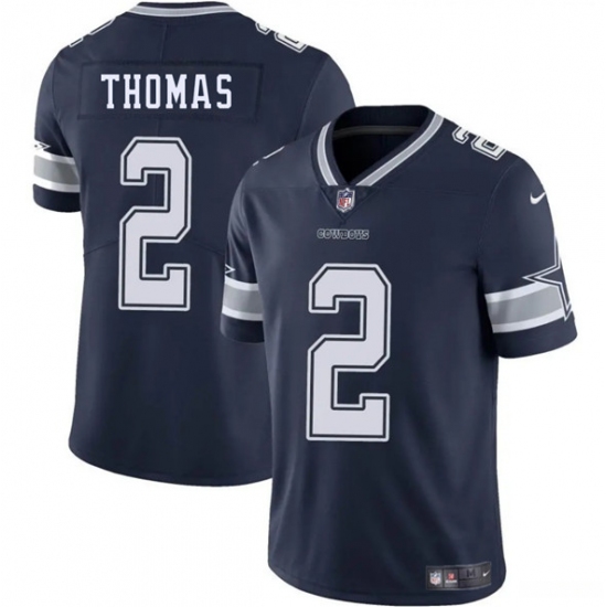 Men's Dallas Cowboys #2 Juanyeh Thomas Navy 2025 Vapor Untouchable Limited Football Stitched Jersey - Ujersey