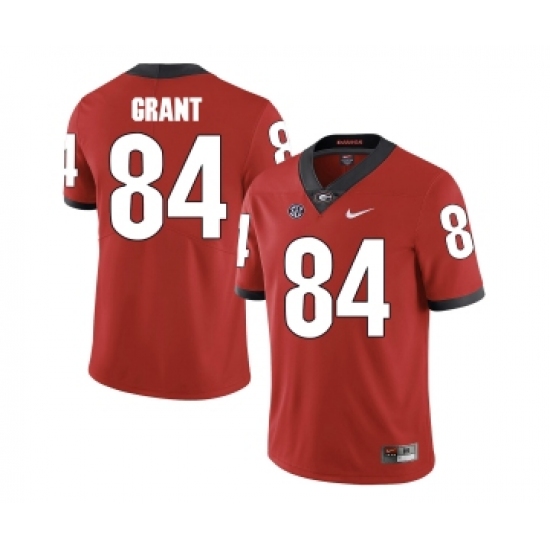 Georgia Bulldogs 84 Walter Grant Red College Football Jersey - Ujersey