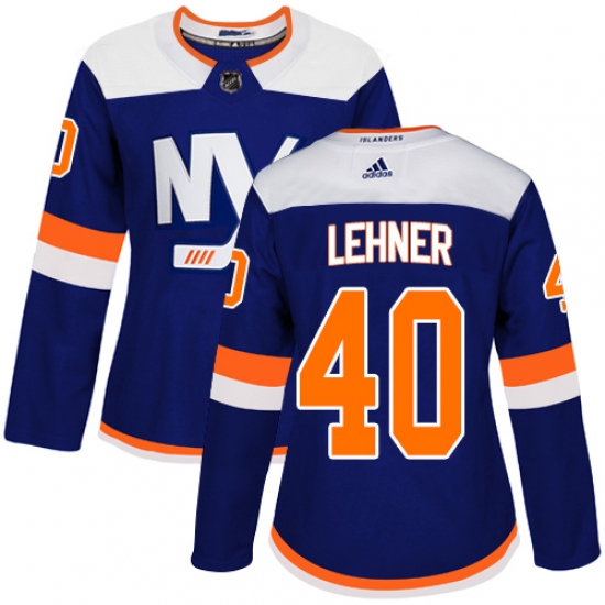 Women's Adidas New York Islanders #40 Robin Lehner Premier Blue Alternate NHL Jersey - Ujersey