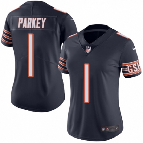 Women's Nike Chicago Bears #1 Cody Parkey Navy Blue Team Color Vapor Untouchable Limited Player NFL Jersey - Ujersey
