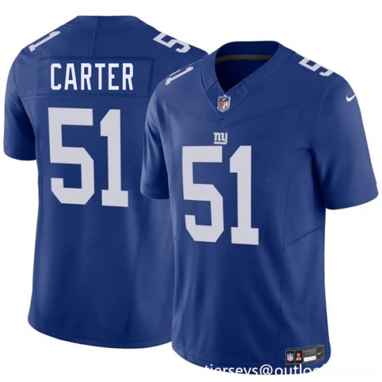 Youth New York Giants #51 Abdul Carter Blue 2025 Draft F.U.S.E. Vapor Untouchable Limited Stitched Jersey - Ujersey