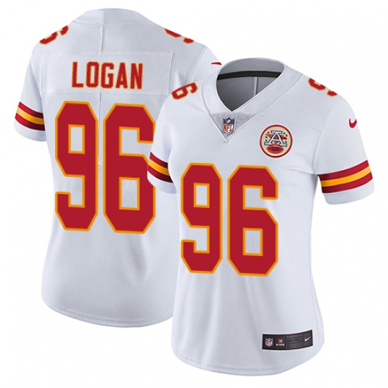 Women's Nike Kansas City Chiefs #96 Bennie Logan White Vapor Untouchable Limited Player NFL Jersey - Ujersey