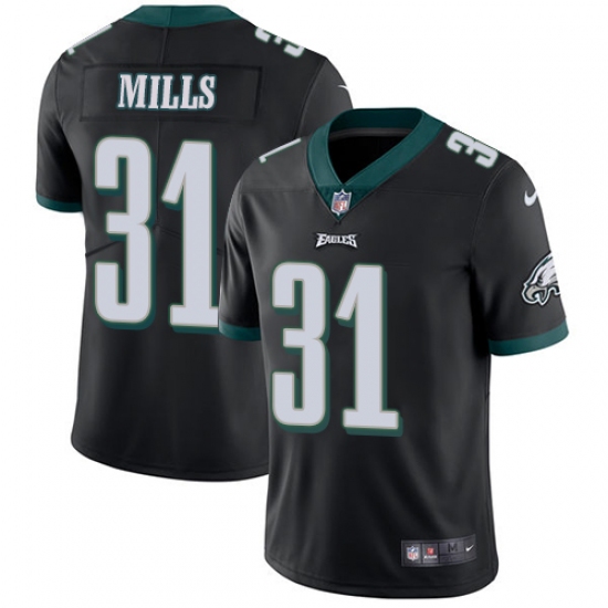 Youth Nike Philadelphia Eagles #31 Jalen Mills Black Alternate Vapor Untouchable Limited Player NFL Jersey - Ujersey