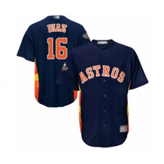 Youth Houston Astros #16 Aledmys Diaz Authentic Navy Blue Alternate Cool Base 2019 World Series Bound Baseball Jersey - Ujersey