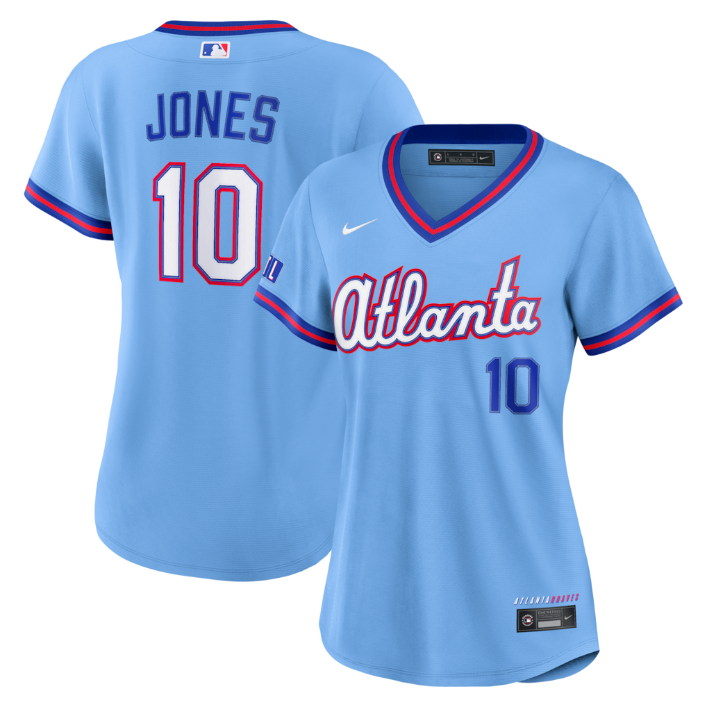 Women's Atlanta Braves Chipper Jones Nike Powder Blue 2026 City Connect Stadium Jersey - U-jersey