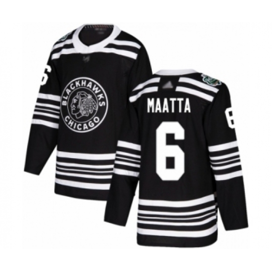 Youth Chicago Blackhawks #6 Olli Maatta Authentic Black 2019 Winter Classic Hockey Jersey - Ujersey