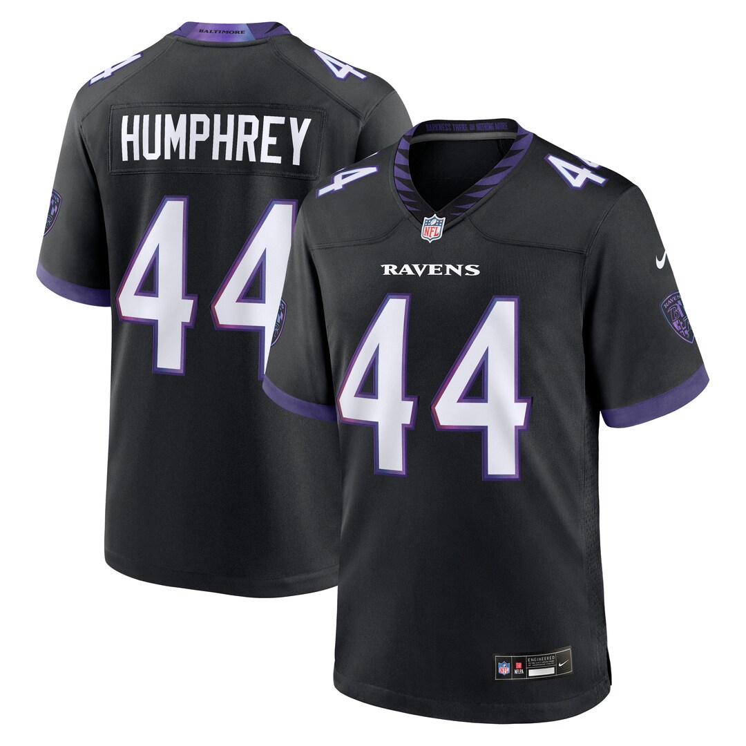 Men's Baltimore Ravens Marlon Humphrey Nike Black Alternate Game Jersey