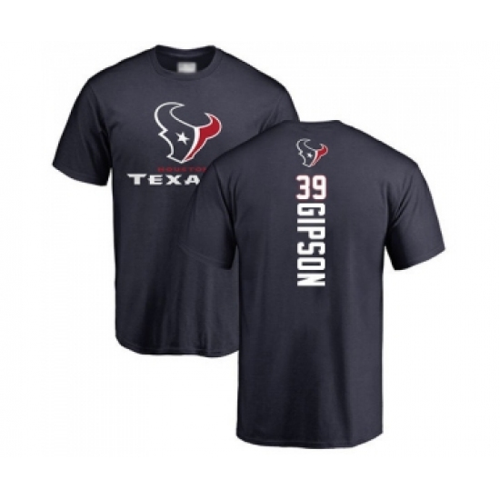 Football Houston Texans #39 Tashaun Gipson Navy Blue Backer T-Shirt - Ujersey