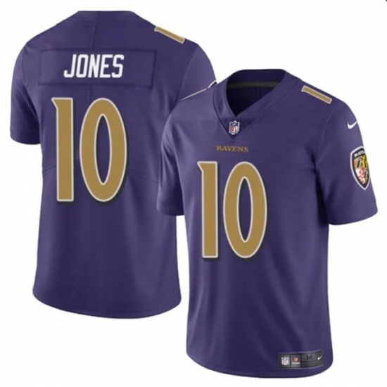 Men's Baltimore Ravens #10 Emory Jones Purple Vapor Limited Football Jersey - Ujersey