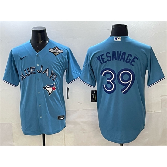 Men's Toronto Blue Jays #39 Trey Yesavage Blue 2025 World Series Home Cool Base Stitched Baseball Jersey - Ujersey