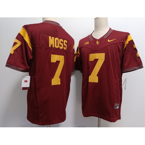 Men's USC Trojans #7 Miller Moss 2023 F.U.S.E. Red Stitched Jersey - Ujersey