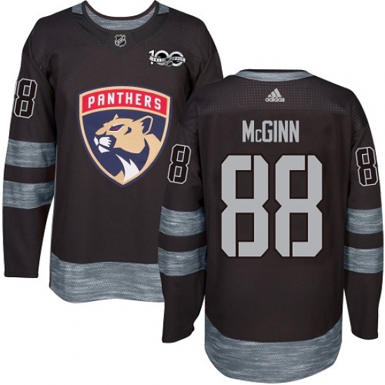 Men's Adidas Florida Panthers #88 Jamie McGinn Premier Black 1917-2017 100th Anniversary NHL Jersey - Ujersey