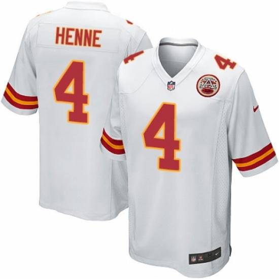 Men's Nike Kansas City Chiefs #4 Chad Henne Game White NFL Jersey - Ujersey