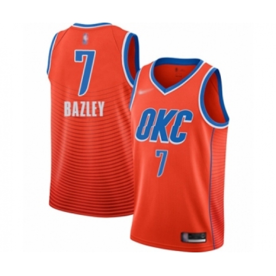 Youth Oklahoma City Thunder #7 Darius Bazley Swingman Orange Finished Basketball Jersey - Statement Edition - Ujersey
