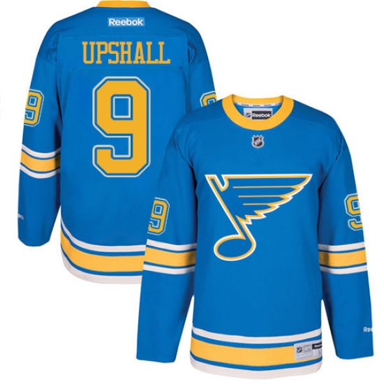 Men's Reebok St. Louis Blues #9 Scottie Upshall Authentic Blue 2017 Winter Classic NHL Jersey - Ujersey