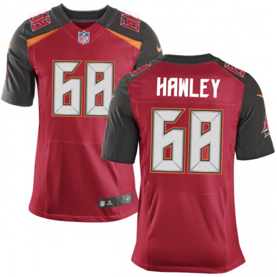 Men's Nike Tampa Bay Buccaneers #68 Joe Hawley Elite Red Team Color NFL Jersey - Ujersey