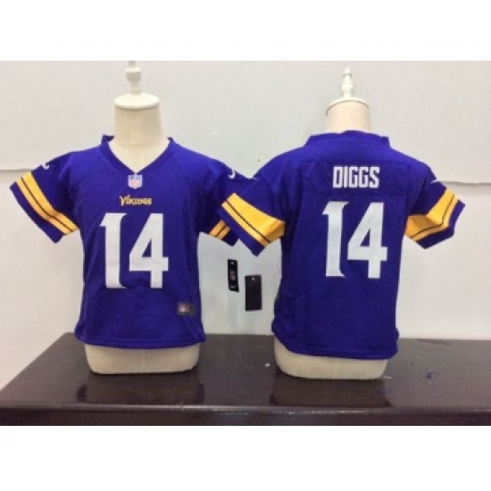 Nike Minnesota Vikings #14 Stefon Diggs Purple Toddlers Jersey - Ujersey