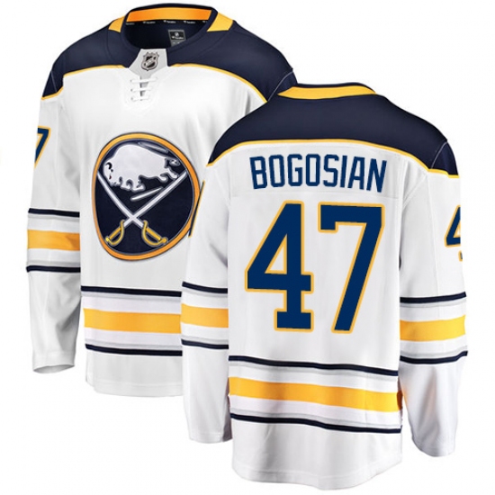 Men's Buffalo Sabres #47 Zach Bogosian Fanatics Branded White Away Breakaway NHL Jersey - Ujersey