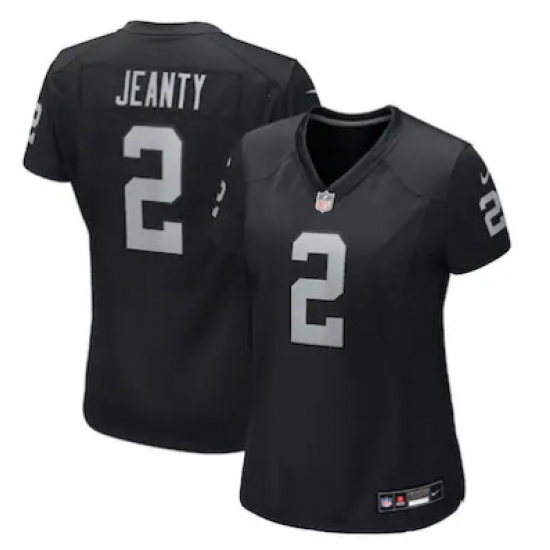 Women's Las Vegas Raiders #2 Ashton Jeanty Black 2025 F.U.S.E. Vapor Stitched Football Jersey