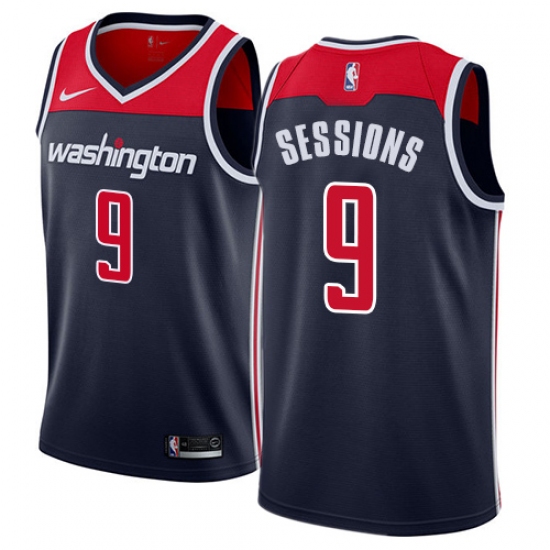 Men's Nike Washington Wizards #9 Ramon Sessions Authentic Navy Blue NBA Jersey Statement Edition - Ujersey