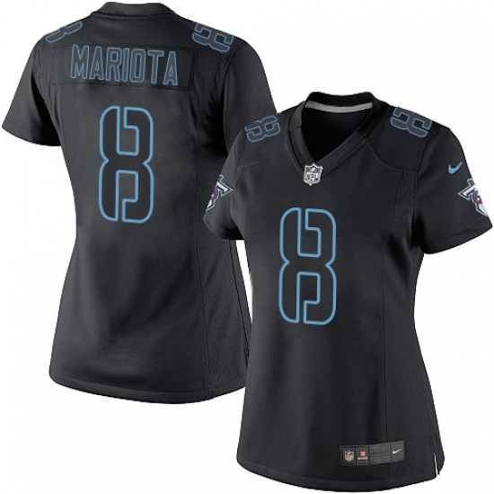 Women's Nike Tennessee Titans #8 Marcus Mariota Limited Black Impact NFL Jersey - Ujersey