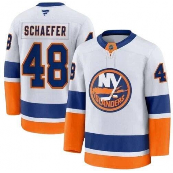 Men's New York Islanders #48 Matthew Schaefer Blue White 2025 Stitched Hockey Jersey - Ujersey