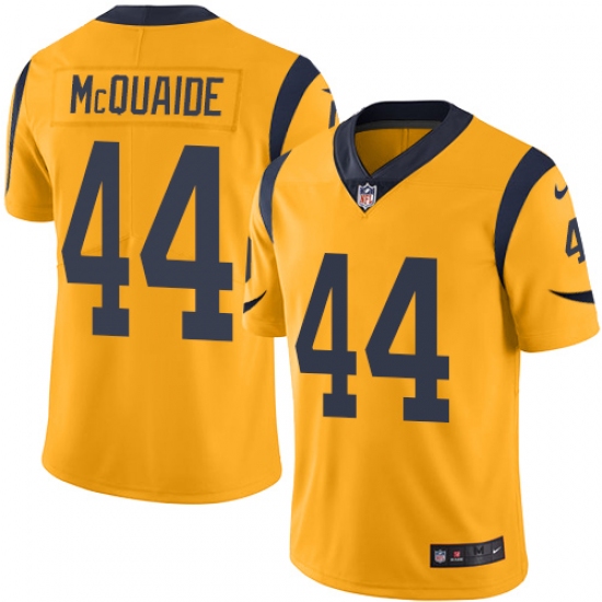 Men's Nike Los Angeles Rams #44 Jacob McQuaide Limited Gold Rush Vapor Untouchable NFL Jersey - Ujersey