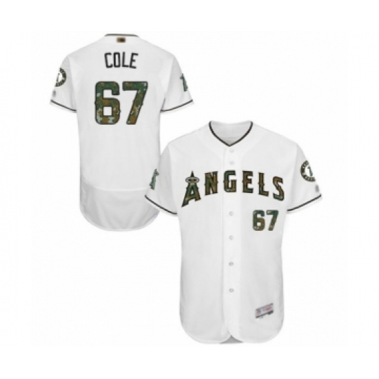 Men's Los Angeles Angels of Anaheim #67 Taylor Cole Authentic White 2016 Memorial Day Fashion Flex Base Baseball Player Jersey
