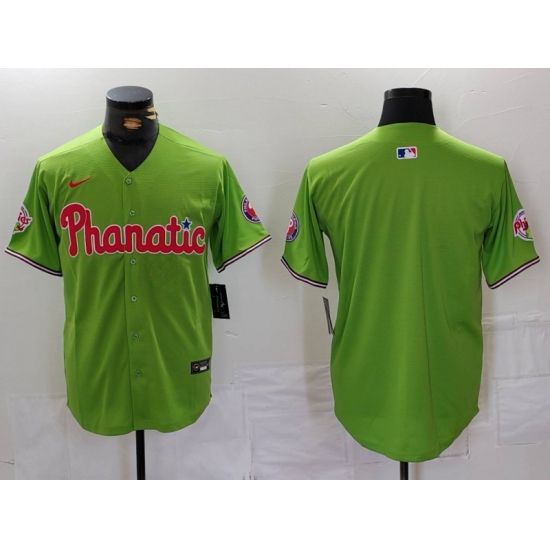 Men's Philadelphia Phillies Blank Green With Stitched Cool Base Nike Jersey - Ujersey