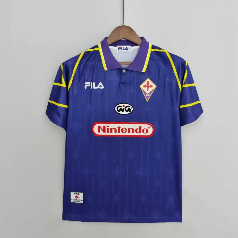 Fiorentina Retro Soccer Jersey Home Custom Shirt 1997/98 - U-jersey