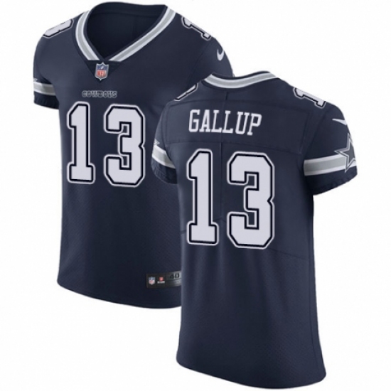 Men's Nike Dallas Cowboys #13 Michael Gallup Navy Blue Team Color Vapor Untouchable Elite Player NFL Jersey - Ujersey