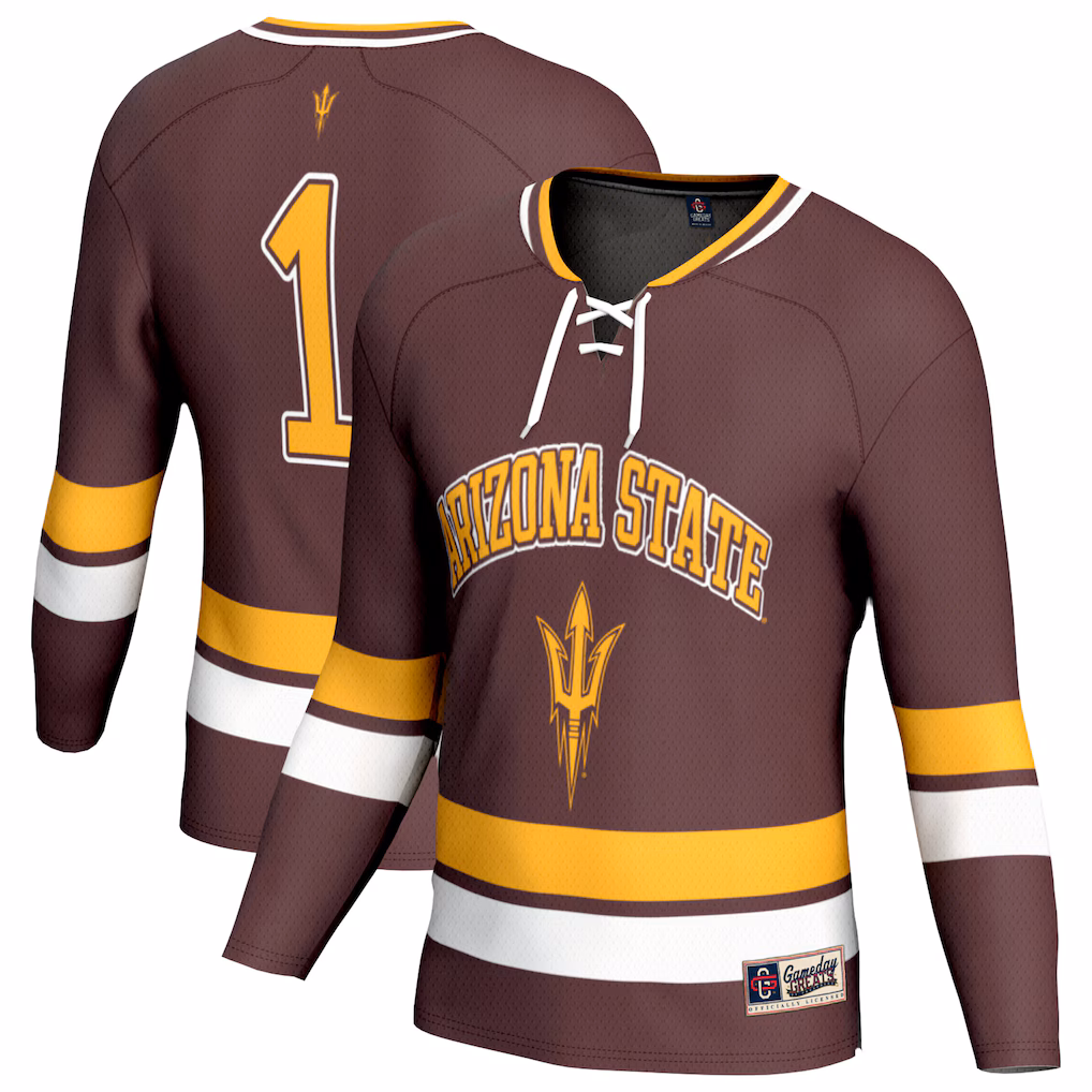 Youth GameDay Greats Maroon Arizona State Sun Devils Lightweight Hockey Fashion Jersey