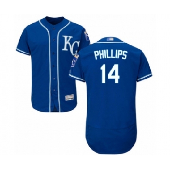 Men's Kansas City Royals #14 Brett Phillips Royal Blue Alternate Flex Base Authentic Collection Baseball Player Jersey - Ujersey
