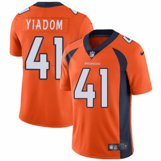 Youth Nike Denver Broncos #41 Isaac Yiadom Orange Team Color Vapor Untouchable Limited Player NFL Jersey - Ujersey