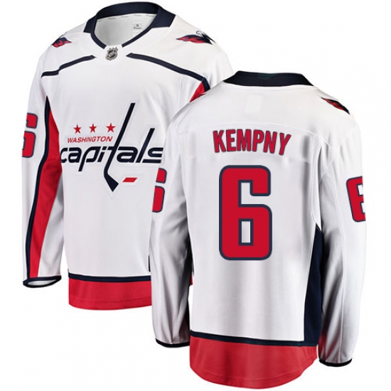 Youth Washington Capitals #6 Michal Kempny Fanatics Branded White Away Breakaway NHL Jersey - Ujersey
